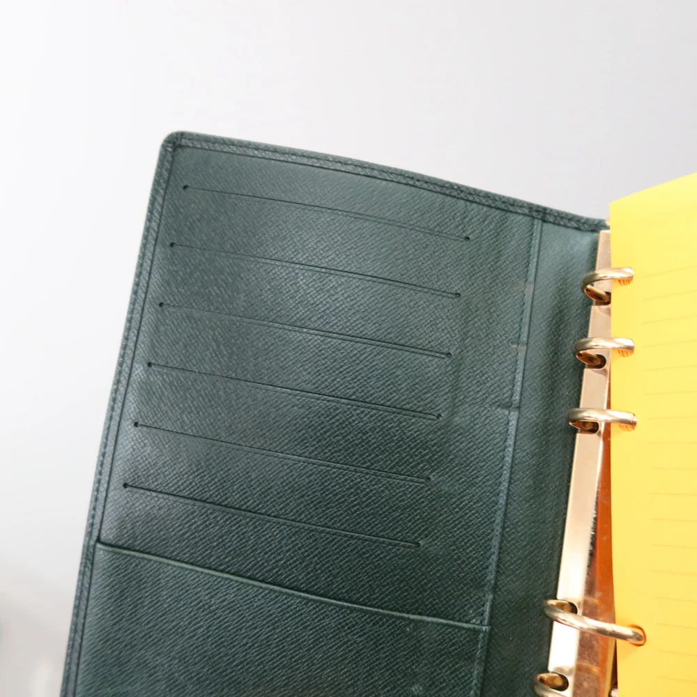 Louis Vuitton Taiga Medium Ring Agenda Cover Épicéa Green